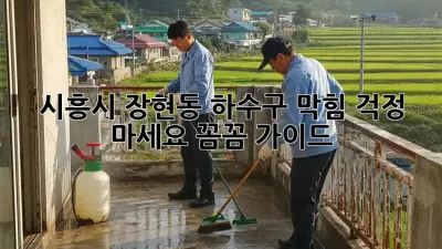 시흥시 장현동 하수구 막힘? 걱정 마세요! 꼼꼼 가이드!